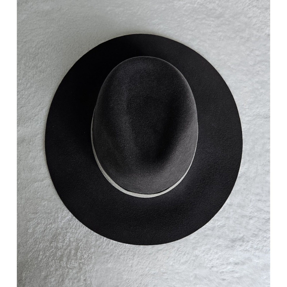 JANESSA LEONE goop fave! wool felt suede-band travel intermix fedora hat $310 m - Picture 4 of 11